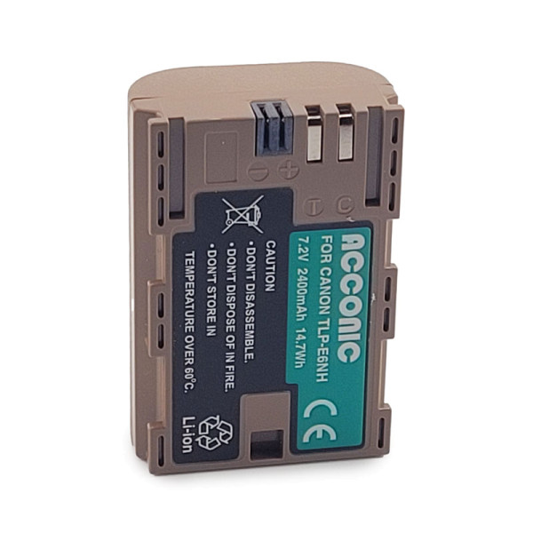 Acconic Photon Series TC-LP-E6NH Ersatz Akku mit USB-C für Canon LP-E6NH EOS R5R6 R6II R7