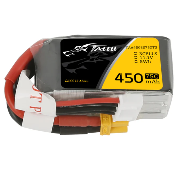 TATTU 450mAh 14,8V 75C 4S1P Lipo-Akkupack mit XT30 TAA4504S75XT3
