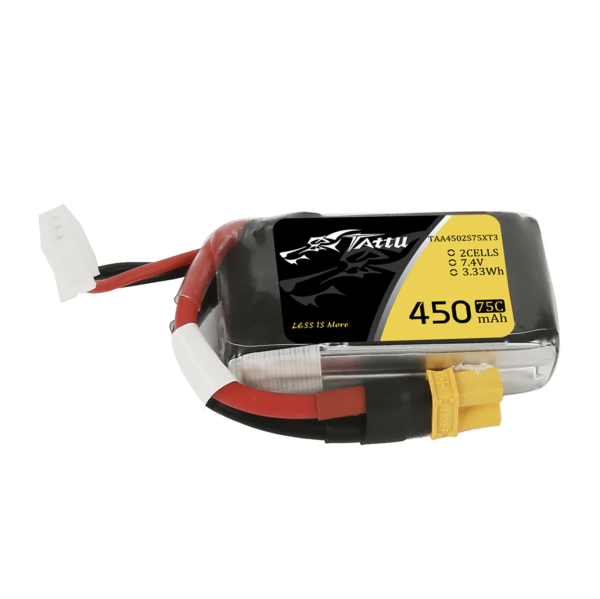 Tattu 450mAh 7.4V 75C 2S Lipo Batterie mit XT30 Stecker TAA4502S75XT3