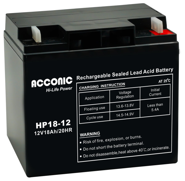 Acconic HP18-12 Hi-Life Power AGM 12V 18Ah Bleiakku