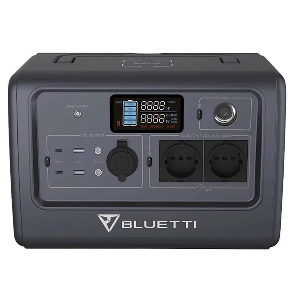BLUETTI EB70 PowerOak Tragbare Powerstation | 1000 W 716 Wh Grau