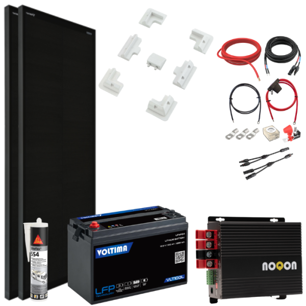 Wohnmobil Ladebooster-Set MEDIUM - mit Lithium Batterie