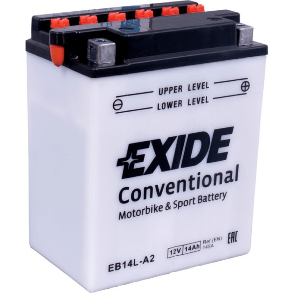 Exide EB14L-A2 Conventional 14Ah Motorradbatterie (DIN 51411) YB14L-A2