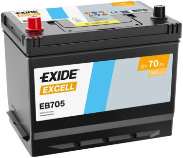 Exide EB705 Excell 70Ah Autobatterie