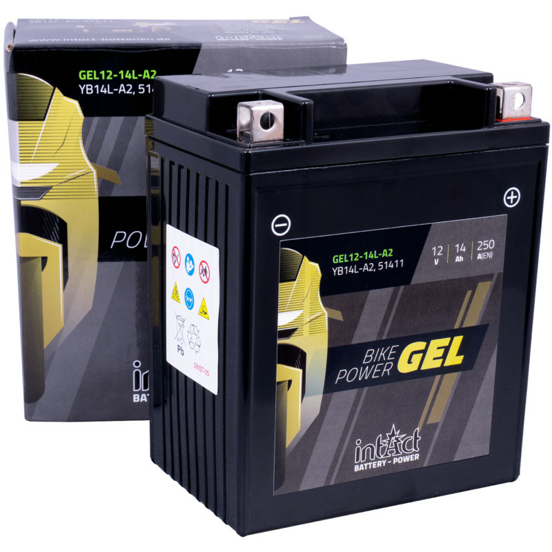 Intact GEL12-14L-A2 Bike-Power GEL 14Ah Motorradbatterie (DIN 51411) YB14L- A2