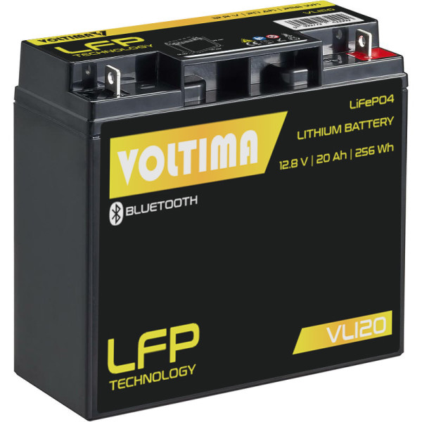 VOLTIMA VLI20 12V LiFePO4 Lithium Versorgungsbatterie 20Ah mit App
