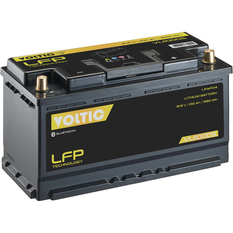 VOLTIMA VLI100DS 12V LiFePO4 Lithium Versorgungsbatterie 100Ah