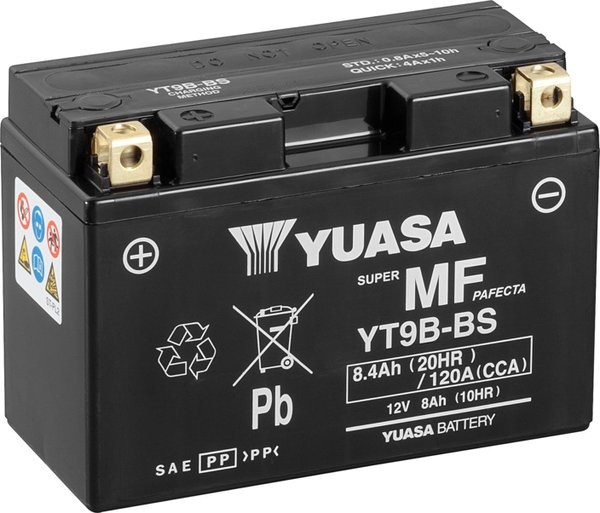 Yuasa YT9B AGM 8Ah Motorradbatterie (DIN 50801) YT9B-BS YT9B-4