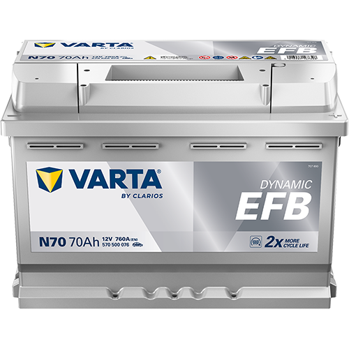 Varta N70 Dynamic EFB 570 500 076 Autobatterie 70Ah (Blue Dynamic)