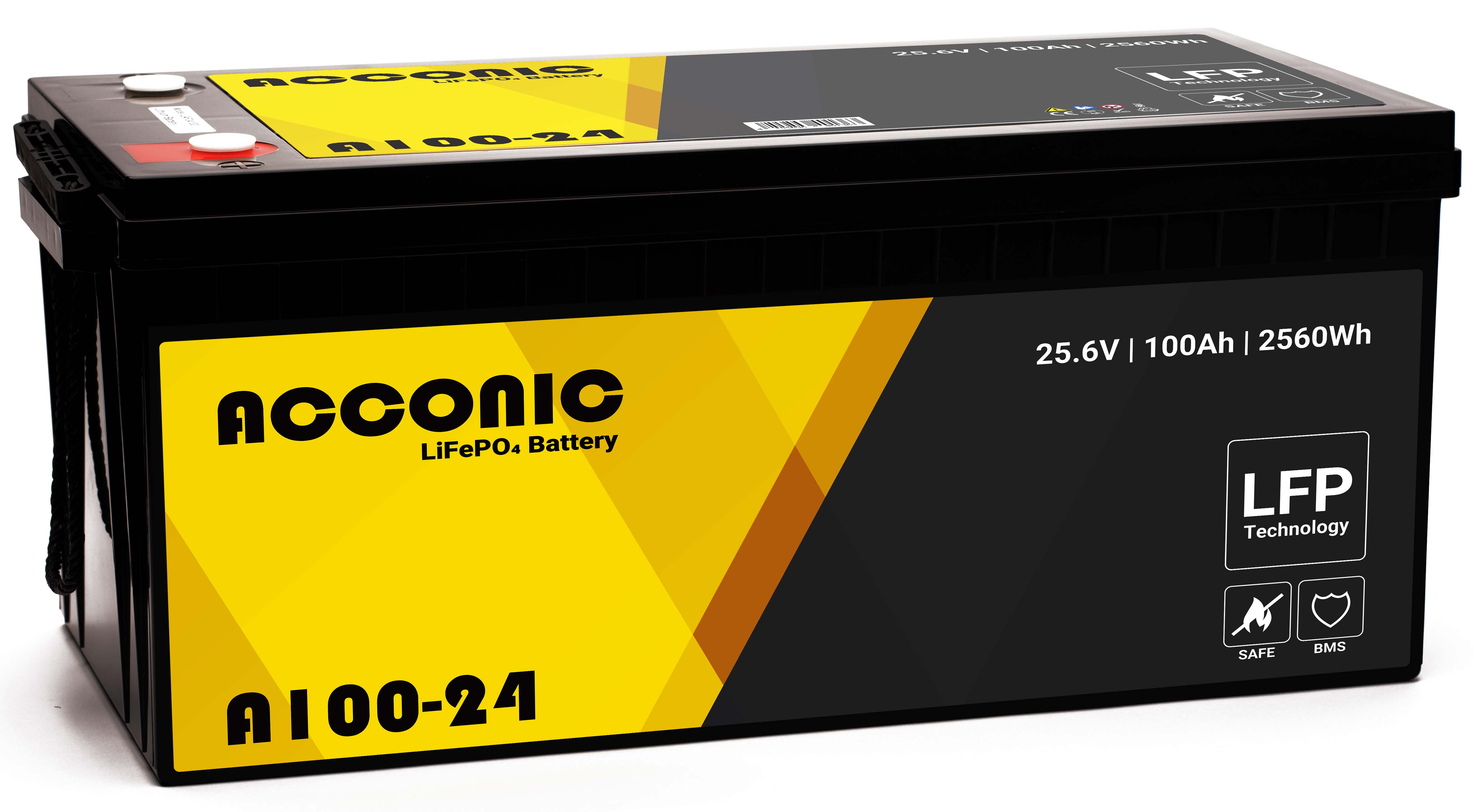 AIRCRAFT A100 24V バッテリー Acconic A100-24 LiFePO4 24V Lithium | Swissbatt24 | swissbatt24.ch