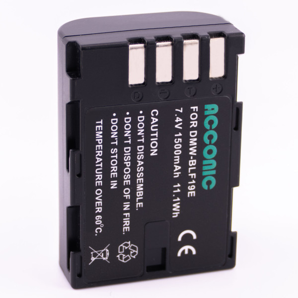 Acconic Photon Series DMW-BLF19E Ersatz Akku für Panasonic DMW-BLF19E Lumix