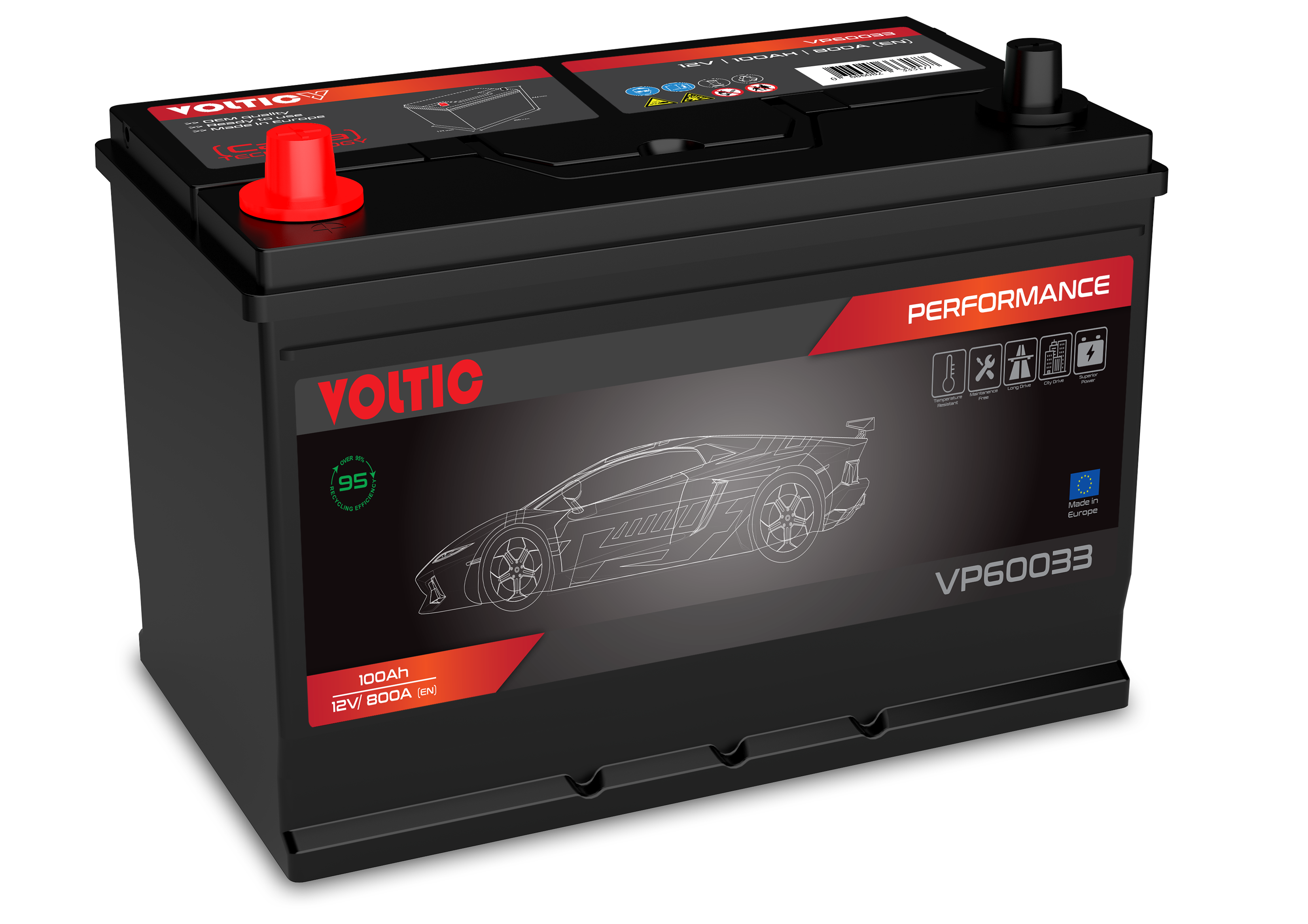 Voltic VP60033 Perfomance 100Ah Autobatterie 595 405 083
