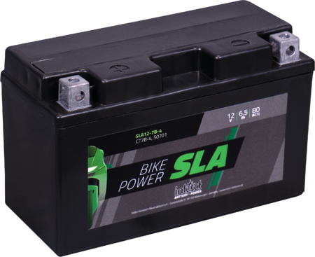 Intact SLA12-7B-4 Bike-Power SLA 6.5 Ah Motorradbatterie (DIN 50719) YT7B-BS, YT7B-4