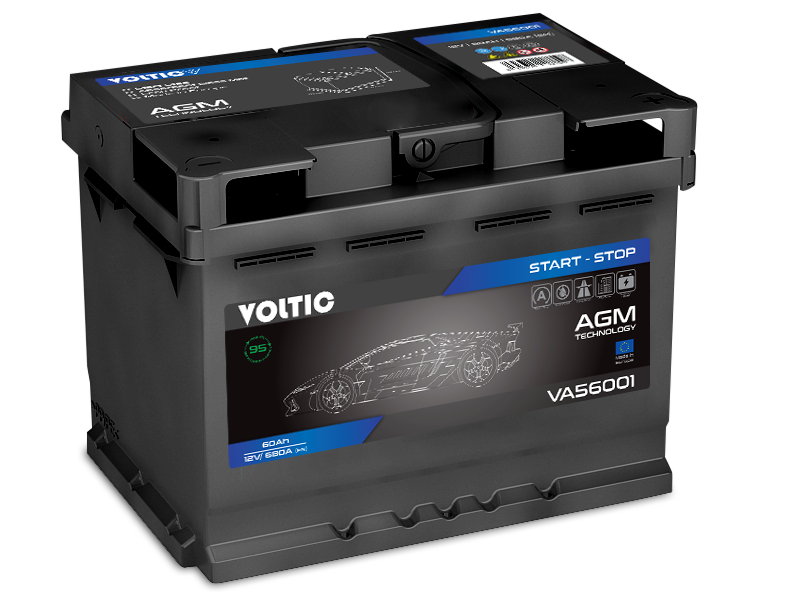 VOLTIC VA56001 START-STOP AGM 60Ah Autobatterie 560 901 068