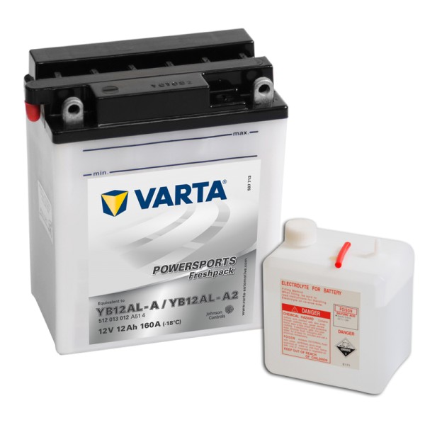 VARTA Powersports Freshpack YB12AL-A 12Ah Motorradbatterie 12V (DIN 51213)