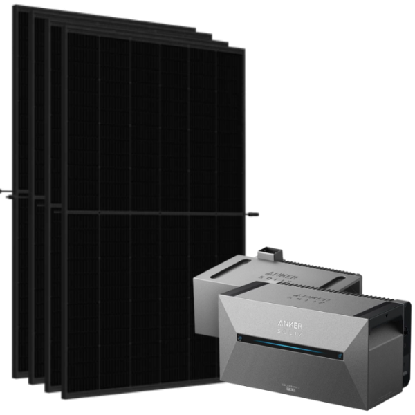 Balkonkraftwerk Set 1740Wp mit Anker 3,2kWh LiFePO4 Speicher