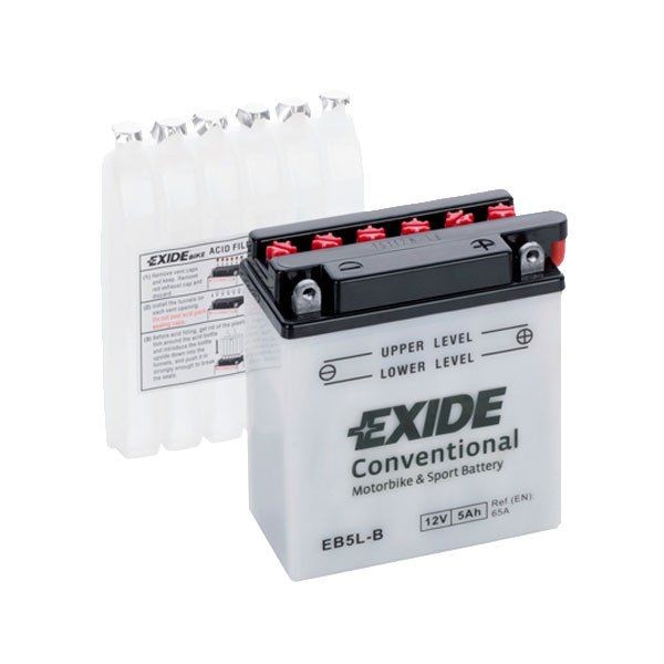 Exide EB5L-B Conventional 5Ah Motorradbatterie (DIN 50512) YB5L-B