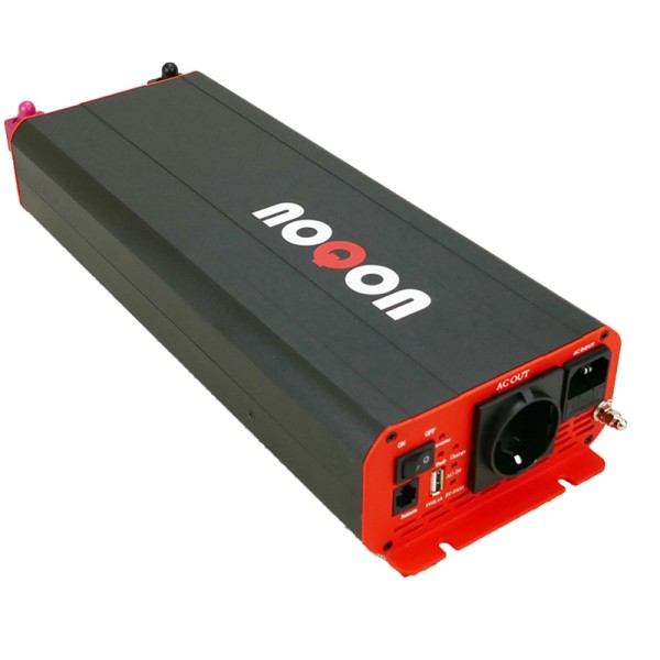 NOQON NSC1012 1000W/12V Sinus-Wechselrichter mit Ladegerät, NVS- und USV-Funktion
