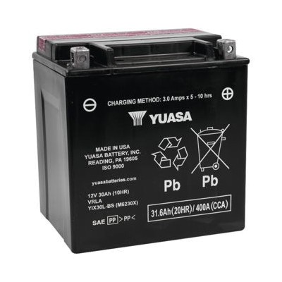 YUASA YIX30L-BS AGM 30Ah Motorradbatterie 12V (DIN 83000)