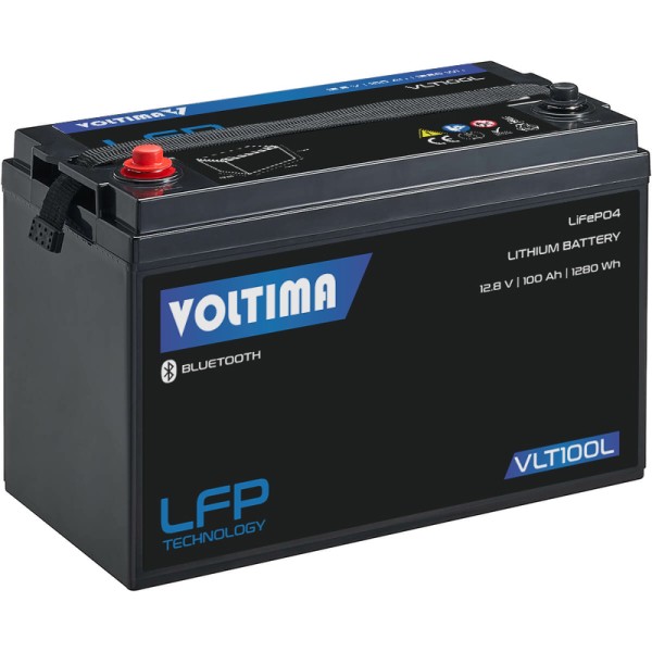 VOLTIMA VLT100L 12V LiFePO4 Lithium Versorgungsbatterie 100Ah mit App