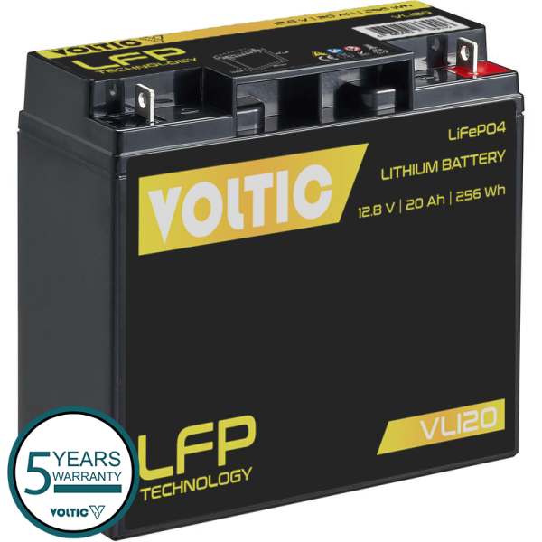 VOLTIC VLI20 12V LiFePO4 Lithium Versorgungsbatterie 20Ah