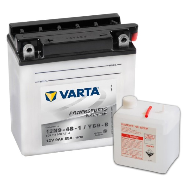 VARTA Powersports Freshpack YB9-B 9Ah Motorradbatterie 12V (DIN 50914)