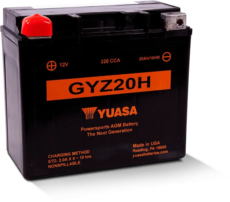 thumbnail image 2 of Yuasa GYZ20H-A Factory-Activated AGM Battery (YUAM720GHA) – For ATVs And Powersports 2 of 6