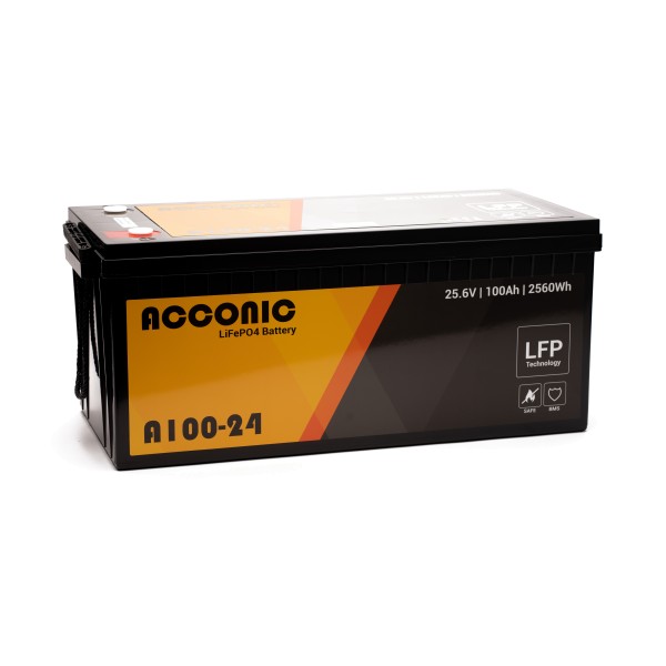 Acconic A100-24 LiFePO4 24V Lithium Versorgungsbatterie 100Ah