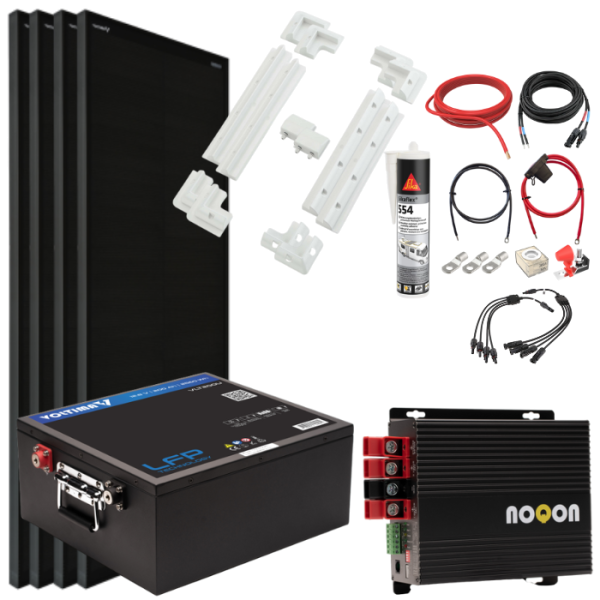 Wohnmobil Ladebooster-Set LARGE - mit Lithium Batterie