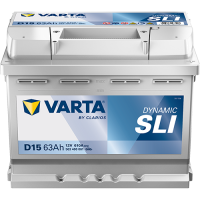 Varta D15 Dynamic SLI 563 400 061 Autobatterie 63Ah (Silver Dynamic)