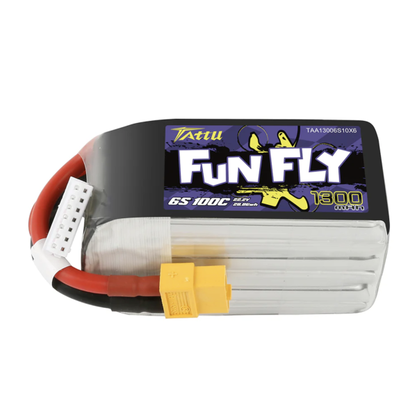 Tattu 1300mAh 22.2V 100C 6S1P Funfly Series Lipo Batterie mit XT60 Stecker TAA13006S1