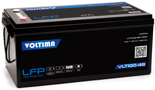 VOLTIMA VLT100 48V LiFePO4 Lithium Versorgungsbatterie 100Ah mit App