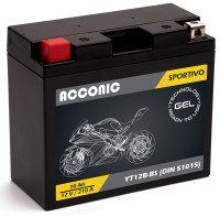 ACCONIC Sportivo GEL YT12B-BS Motorradbatterie 10Ah 12V (DIN 51015)