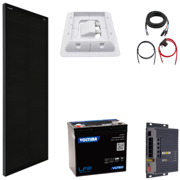 Wohnmobil Solar-Set SMALL - mit Lithium Batterie