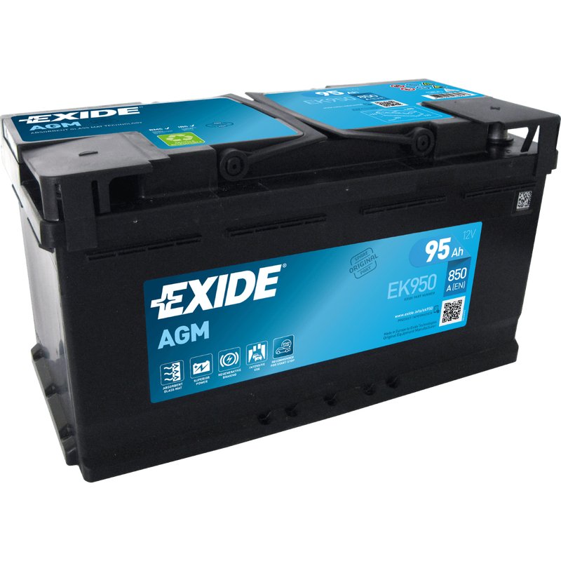 Exide EK700 Start-Stop AGM 12V 70Ah 760A Autobatterie, Starterbatterie, Boot, Batterien für