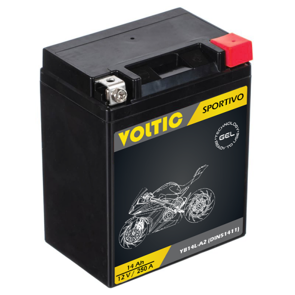 VOLTIC Sportivo GEL YB14L-A2 Motorradbatterie 14Ah 12V (DIN 51411)