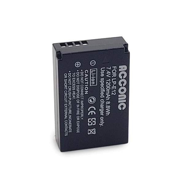 Acconic Photon Series LP-E12 Ersatz Akku für Canon M50 EOS-M50 LP-E12