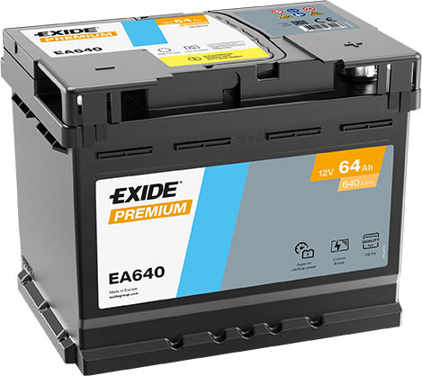 Exide EA640 Premium Carbon Boost 64Ah Autobatterie 563 400 061