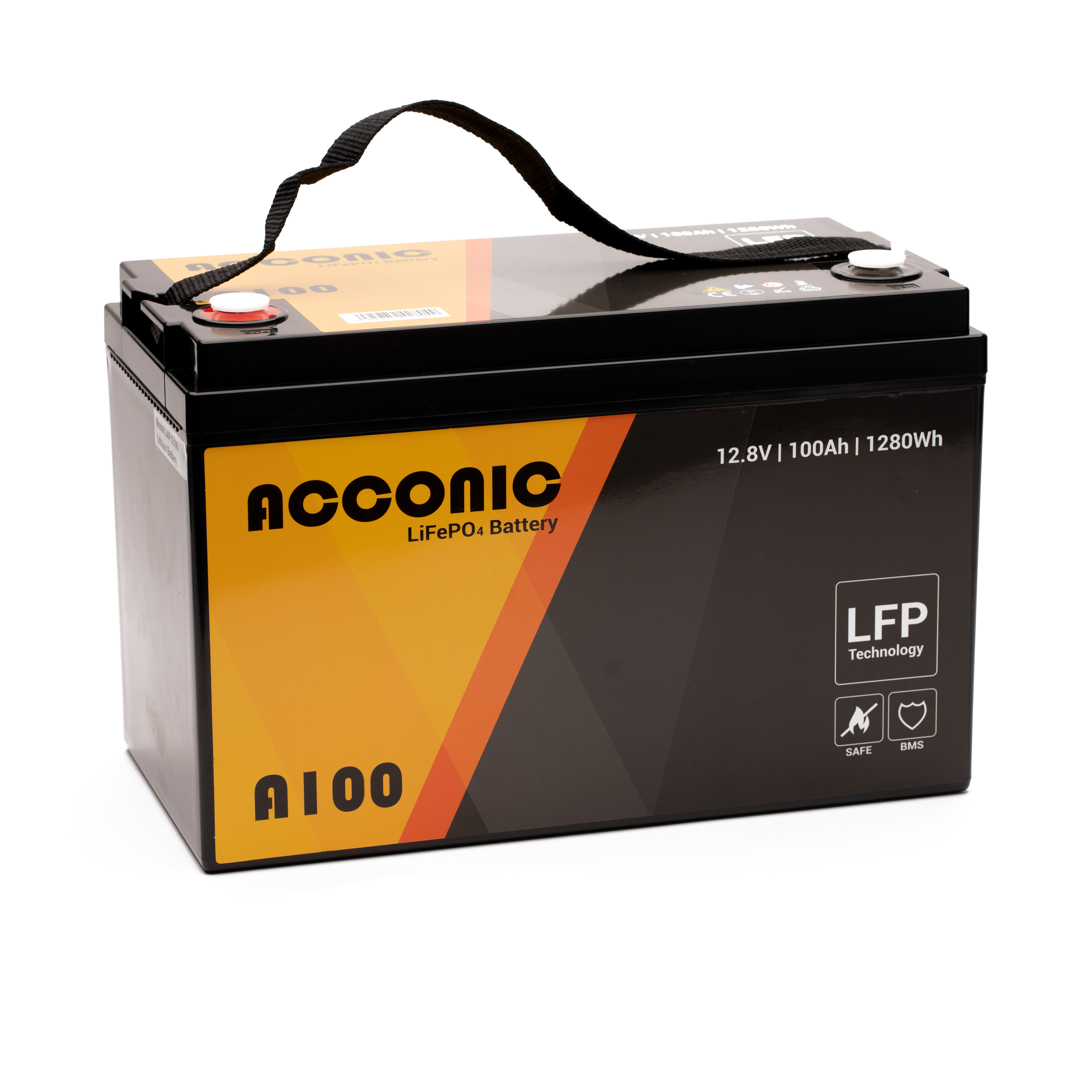 Acconic A100 LiFePO4 12V Lithium Versorgungsbatterie 100Ah