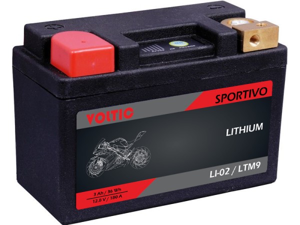 Voltic Sportivo Lithium YB9-B Motorradbatterie LI-02 (DIN 50914)