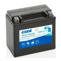 Exide AGM Ready AGM12-12 YTX14-BS Motorradbatterie 12Ah (DIN 51214)