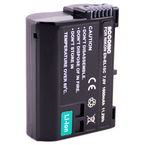 Acconic Photon Series EN-EL15c Ersatz Akku für EN-EL15C für Nikon Z5 Z6 Z7 D500