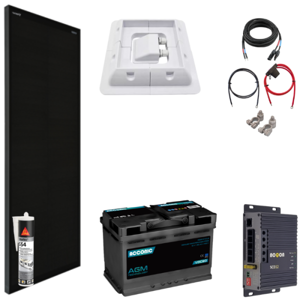 Wohnmobil Solar-Set SMALL - mit AGM Batterie