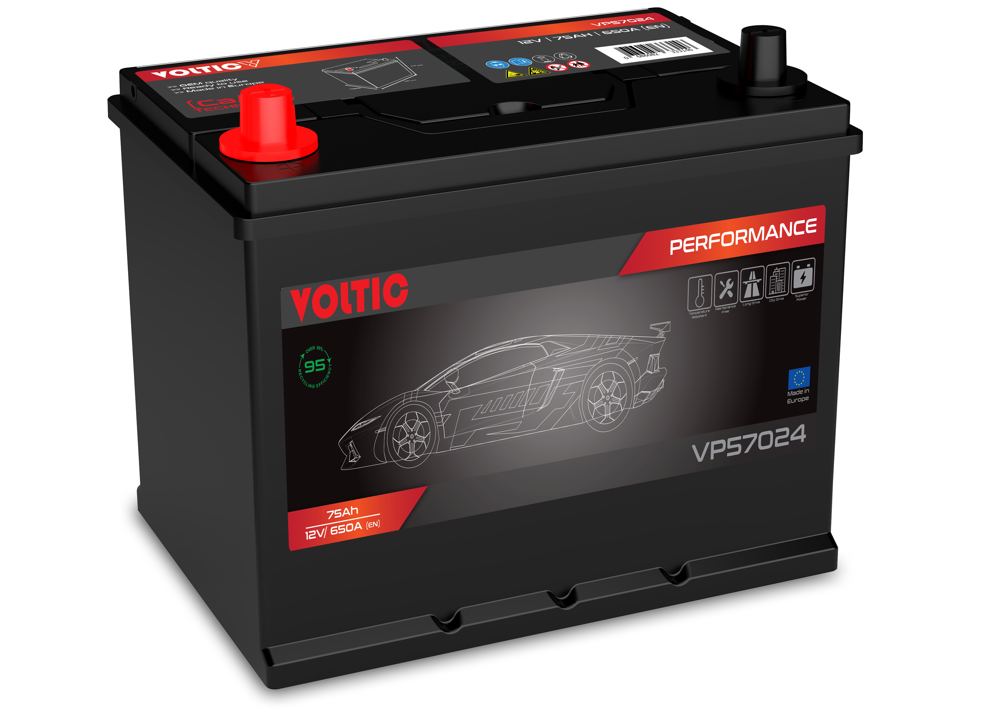 Voltic VP57024 Perfomance 75Ah Autobatterie 570 413 063
