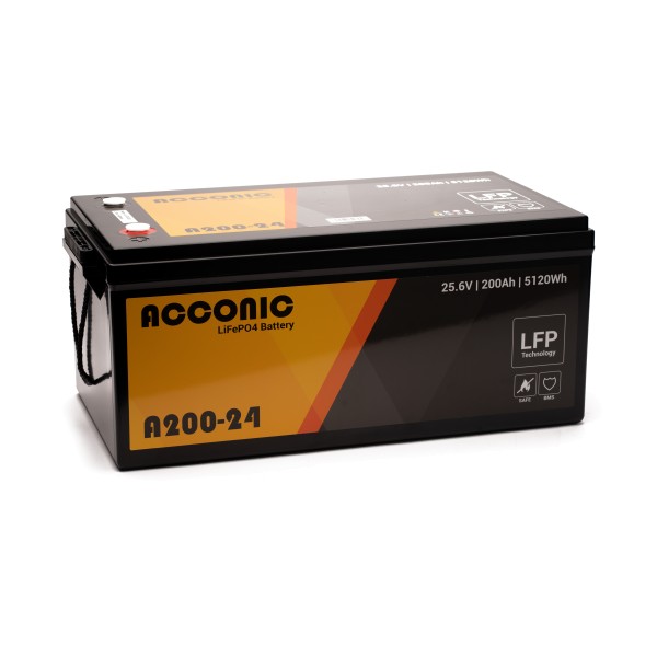 Acconic A200-24 LiFePO4 24V Lithium Versorgungsbatterie 200Ah
