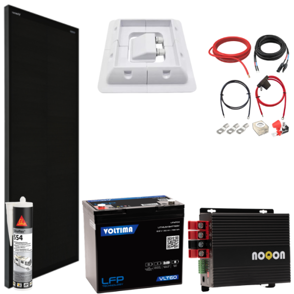 Wohnmobil Ladebooster-Set SMALL - mit Lithium Batterie