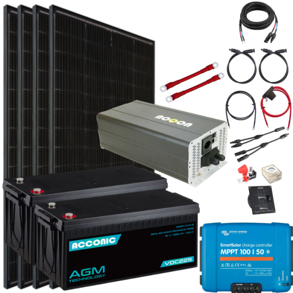 Solaranlage Komplett-Set EXTRA LARGE - mit AGM Batterie