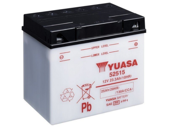Yuasa 52515 Motorradbatterie 25Ah (DIN 52515) Yumicron 12V