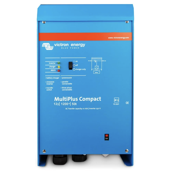 Victron MultiPlus Compact 12/1200/50-16 12V 230V 1000W 2400W Wechselrichter 50A Ladegerät