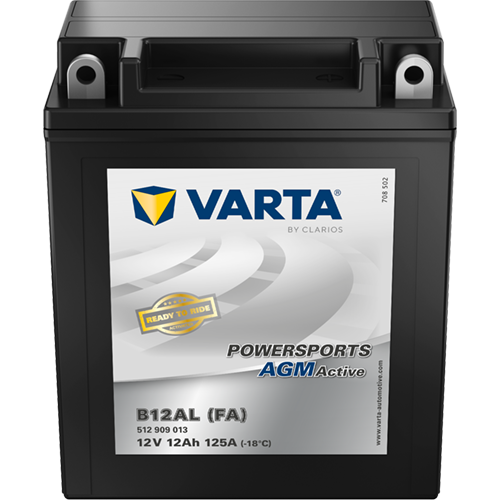VARTA Powersports AGM ACTIVE YB12AL-A 12Ah Motorradbatterie 12V (512909013)
